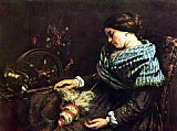 Gustave Courbet Sleeping woman painting